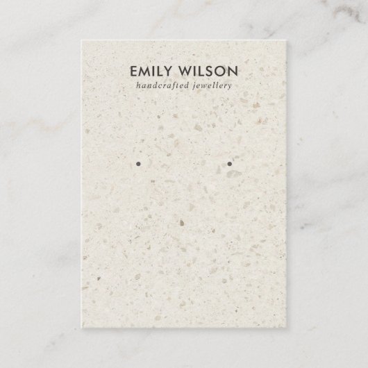 DE VISITE CHIC OFF BLANC TERRAZZO STUD EARRING CARTE D'AFFIC (Devant)