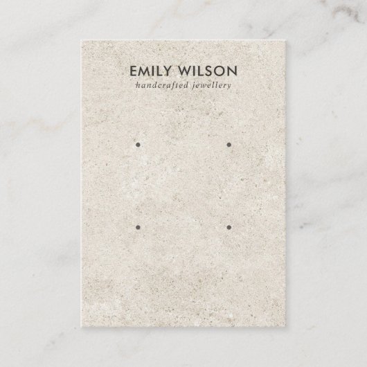 DE VISITE CHIC OFF WHITE STUCCO 2 STUD EARRING CARTE D'AFFIC (Devant)