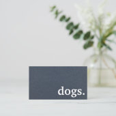 De Visite Chiens modernes. carte punch fidélité (Debout devant)