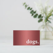 De Visite Chiens modernes. carte punch fidélité (Debout devant)