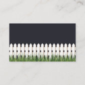 De Visite Clôture blanche et carte d'adresse pour l'herbe (Dos)