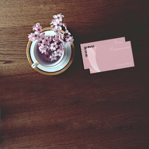 De Visite Code QR minimaliste corail rose infirmière Carte d