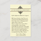 DE VISITE COLLECTIVITÉ SPIRITUELLE CARTE SAINTE PRIÈRE CATHO (Dos)