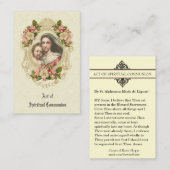 DE VISITE COLLECTIVITÉ SPIRITUELLE CARTE SAINTE PRIÈRE CATHO (Devant / Derrière)