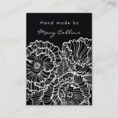 De Visite Collier bijoux carte d'affichage fleurs blanches (Devant)