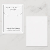 De Visite Collier blanc simple et carte d'affichage (Devant / Derrière)