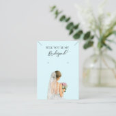 De Visite Collier Bridesmaid & Carte d'affichage pour bijoux (Debout devant)