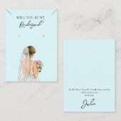 De Visite Collier Bridesmaid & Carte d'affichage pour bijoux (Devant / Derrière)