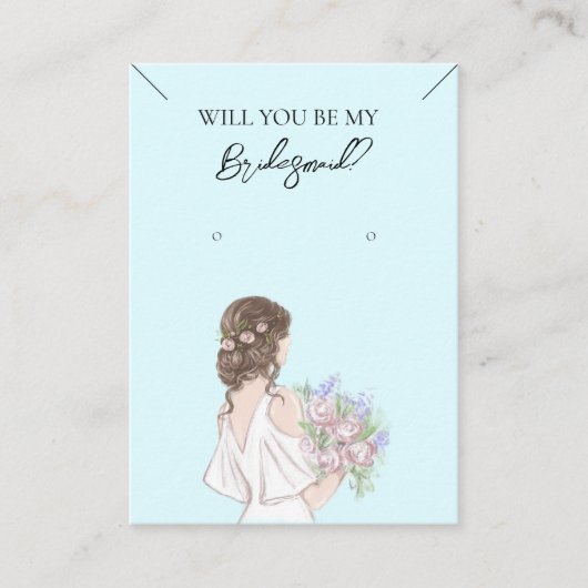 De Visite Collier Bridesmaid & Carte d'affichage pour bijoux (Devant)