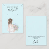 De Visite Collier Bridesmaid & Carte d'affichage pour bijoux (Devant / Derrière)