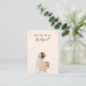 De Visite Collier Bridesmaid & Carte d'affichage pour bijoux (Debout devant)