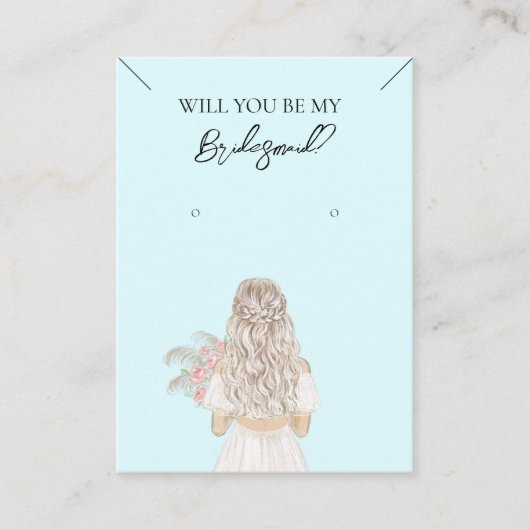 De Visite Collier Bridesmaid & Carte d'affichage pour bijoux (Devant)