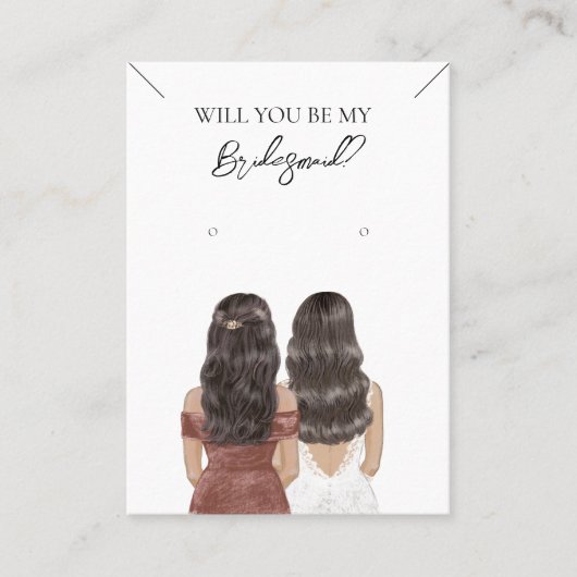De Visite Collier Bridesmaid & Carte d'affichage pour bijoux (Devant)