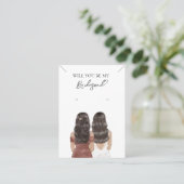 De Visite Collier Bridesmaid & Carte d'affichage pour bijoux (Debout devant)
