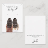 De Visite Collier Bridesmaid & Carte d'affichage pour bijoux (Devant / Derrière)