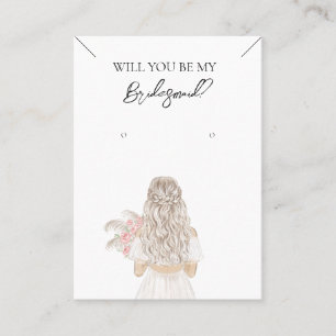 De Visite Collier Bridesmaid & Carte d'affichage pour bijoux