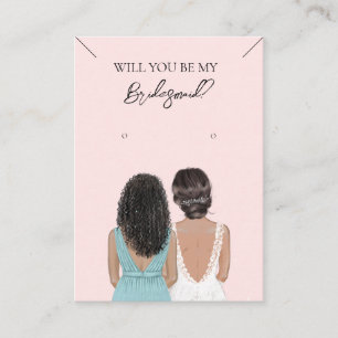 De Visite Collier Bridesmaid & Carte d'affichage pour bijoux