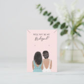 De Visite Collier Bridesmaid & Carte d'affichage pour bijoux (Debout devant)
