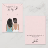 De Visite Collier Bridesmaid & Carte d'affichage pour bijoux (Devant / Derrière)