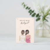 De Visite Collier Bridesmaid & Carte d'affichage pour bijoux (Debout devant)