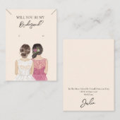 De Visite Collier Bridesmaid & Carte d'affichage pour bijoux (Devant / Derrière)