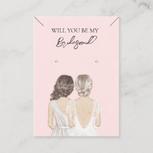 De Visite Collier Bridesmaid & Carte d'affichage pour bijoux