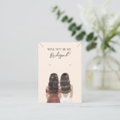 De Visite Collier Bridesmaid & Carte d'affichage pour bijoux (Debout devant)