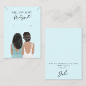 De Visite Collier Bridesmaid & Carte d'affichage pour bijoux (Devant / Derrière)