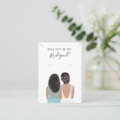 De Visite Collier Bridesmaid & Carte d'affichage pour bijoux (Debout devant)