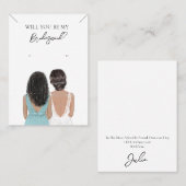 De Visite Collier Bridesmaid & Carte d'affichage pour bijoux (Devant / Derrière)