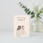 De Visite Collier Bridesmaid & Carte d'affichage pour bijoux (Debout devant)