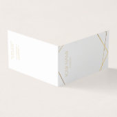 De Visite Collier géométrique or carte d'affichage pliée (Extérieur)