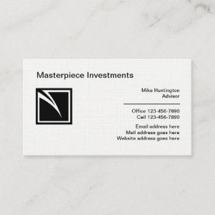 De Visite Conseiller en investissement financier Linen Carte