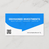 De Visite Contact d'entreprise | Carte du monde | Code QR | (Dos)