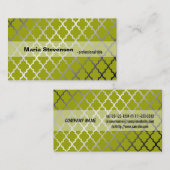 De Visite Cool, moderne carte professionnelle vert citron br (Devant / Derrière)
