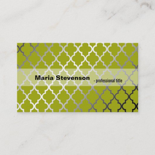 De Visite Cool, moderne carte professionnelle vert citron br (Devant)
