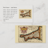 De Visite Cornwall, Cornwaile Comté Angleterre Carte Antiqua (Devant / Derrière)