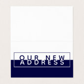 De Visite Couleur simple bloc, nouvelle carte d'adresse (Extérieur déplié)