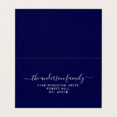 De Visite Couleur simple bloc, nouvelle carte d'adresse (Intérieur déplié)