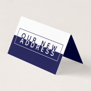 De Visite Couleur simple bloc, nouvelle carte d'adresse