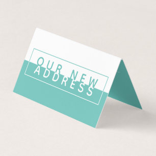 De Visite Couleur simple bloc, nouvelle carte d'adresse