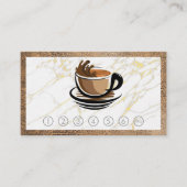 De Visite Coupe du café | Marbre or | Carte Punch (Devant)