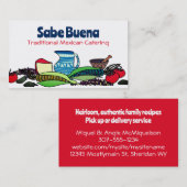De Visite Cuisine mexicaine du sud-ouest chef traiteur carte (Devant / Derrière)