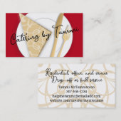 De Visite Cuisinier cuisinier à la fourche en plaque carte d (Devant / Derrière)