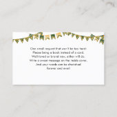 De Visite Cute Jungle Livres pour carte Baby shower (Dos)