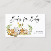De Visite Cute Jungle Livres pour carte Baby shower (Devant)