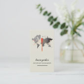 De Visite Dragonfly Creative Designer Nature Carte du monde (Debout devant)