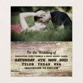 De Visite Effet Bois Découpé, Photo Enregistrer La Carte Dat (Intérieur déplié)