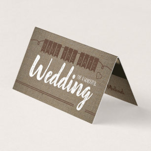 De Visite Effet Burlap vintage, Photo Enregistrer La Carte D