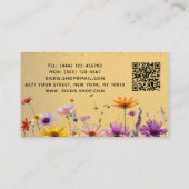 De Visite Elegant Gold Parties scintillant Qr Code carte d'a (Dos)